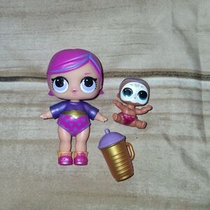 L.O.L. Surprise! Pink and Purple Doll Duo with Gold Cup